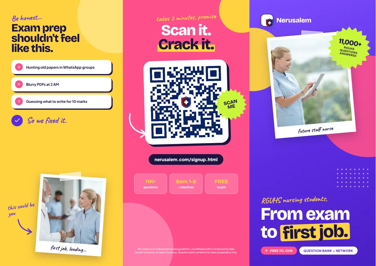 Brochure outside: From exam to first job, with a QR code to sign up